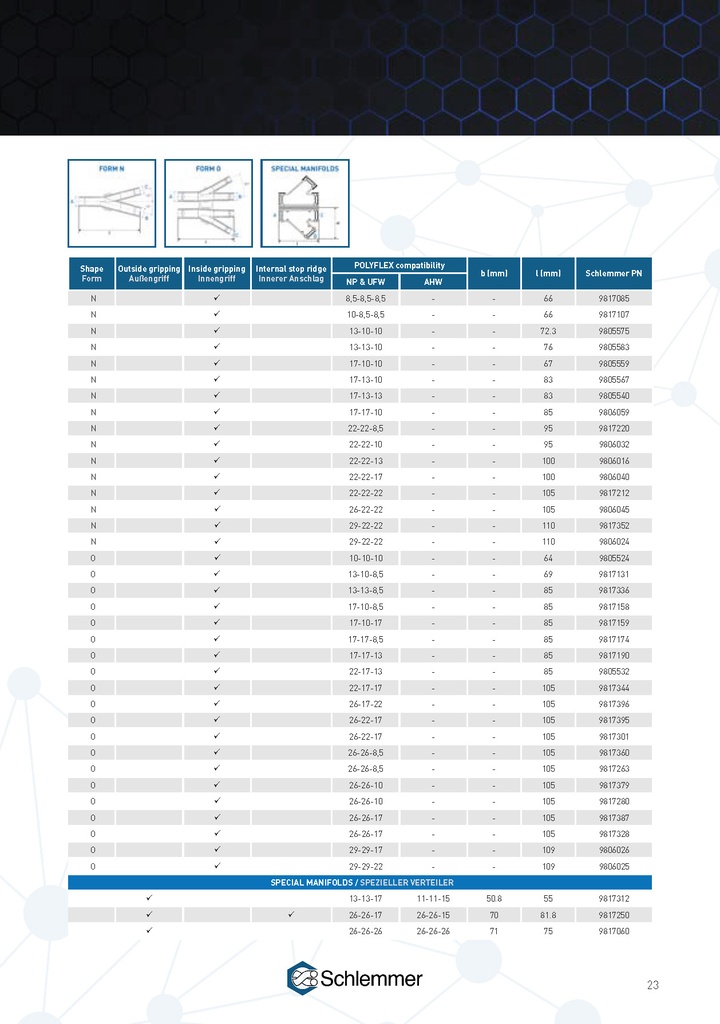 9806133 T-MANIFOLD FORM B 8,5-8,5-8,5