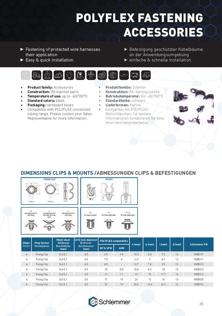 9805940 TUBE-CLIP NW 4,5 SW
