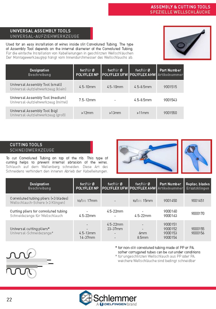 9000153 CORRUGATED TUBE CUTTER TOOL F. 4,5 - 13MM