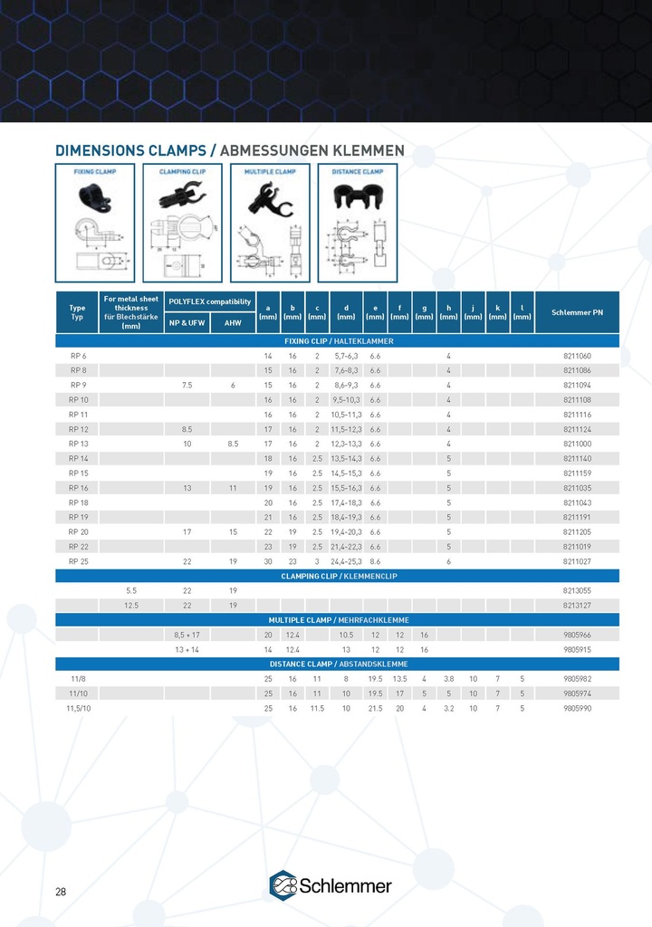 9805965 FIXING CLIP NW4,5-TT6,5-K