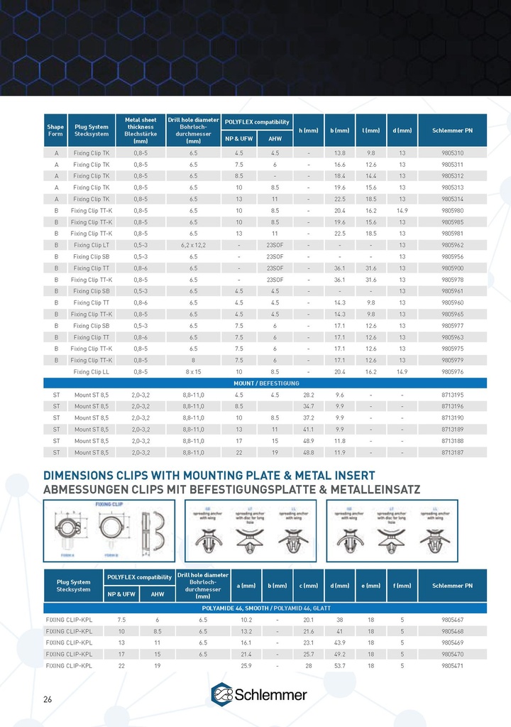 9805319 TUBE-CLIP NW26-T6,5-K